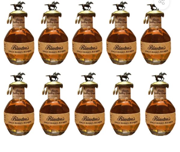 10 blanton's miniature bourbon 50ml shot bundle